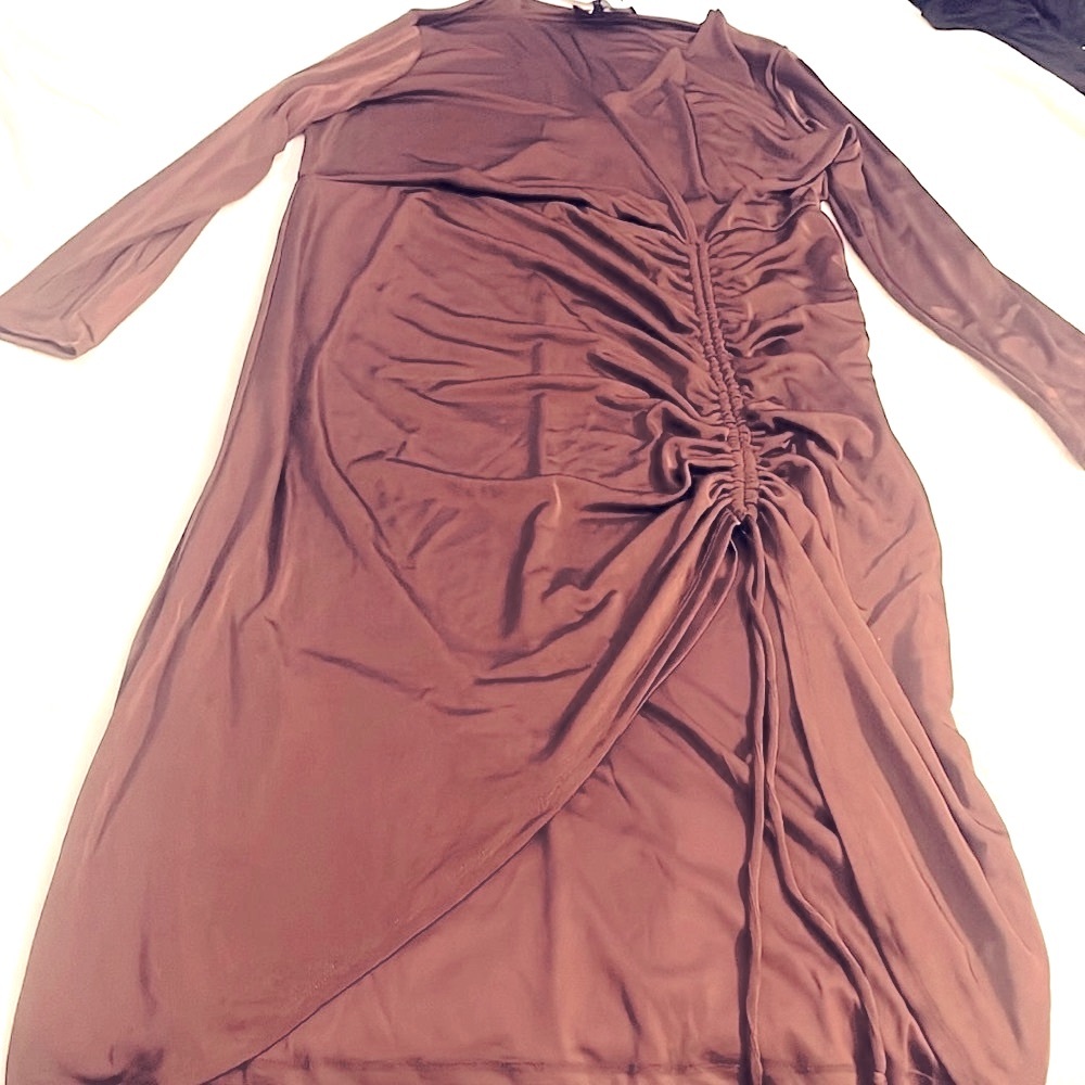Nina Parker Macys Chocolate dress 3X New with tags